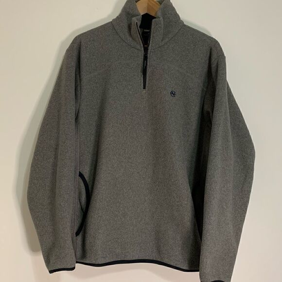 Nautica Competition 1/4 Zip Pullover Gray Fleece Men's Medium - Picture 1 of 6